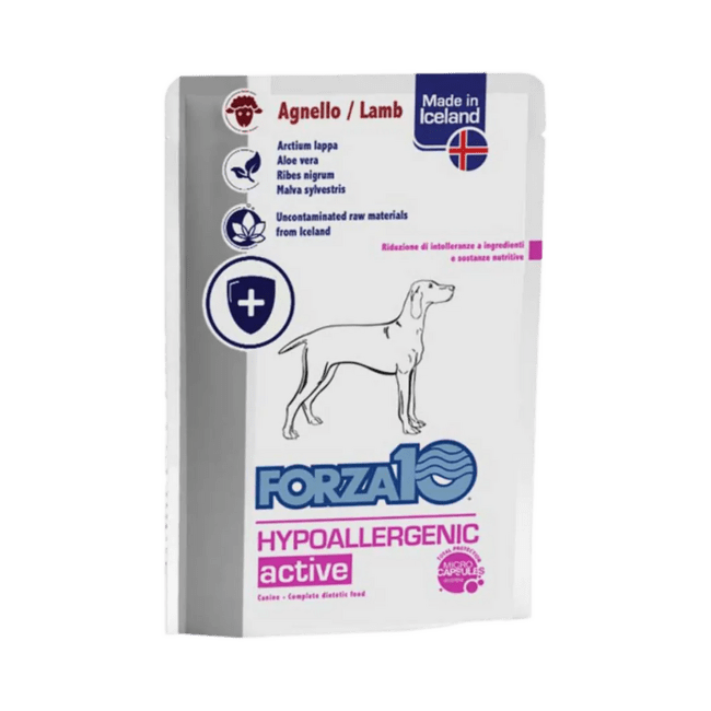 Veterinārie konservi suņiem – FORZA10 ACTIVE LINE Hypoallergenic Actiwet with Lamb, 100 g
