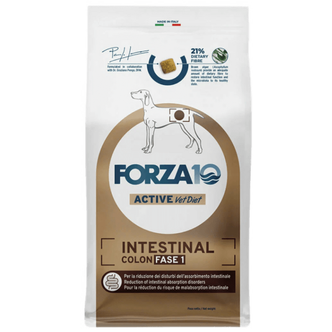 Veterinārā barība suņiem – FORZA10 ACTIVE LINE Intestinal Colon Fase 1, Lamb/Sorghum, 1,5 kg
