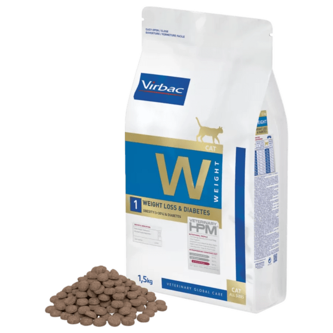 Veterinārā barība kaķiem – Virbac Weight Loss and Diabetes Cat, 1,5 kg
