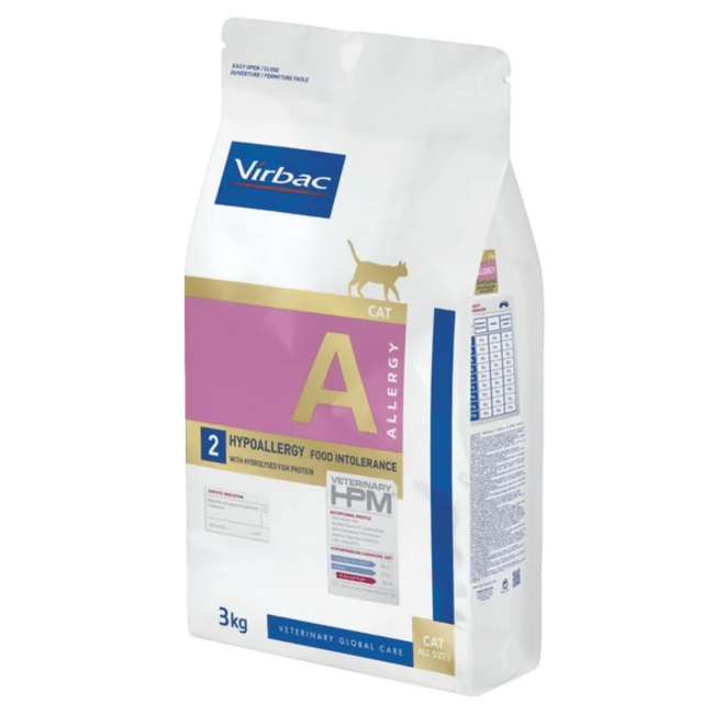 Veterinārā barība kaķiem – Virbac Cat Hypoallergy with hydrolysed fish protein, 3 kg