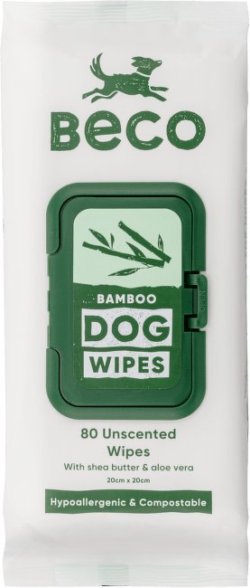 Beco Bamboo čistiace obrúsky pre psov, neparfumované, 80 ks