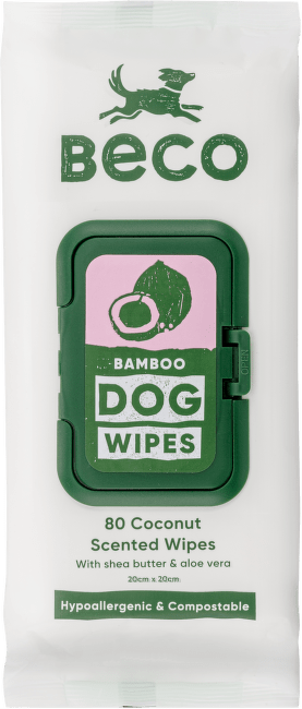 Beco Bamboo čistiace obrúsky pre psov, kokosová vôňa, 80 ks