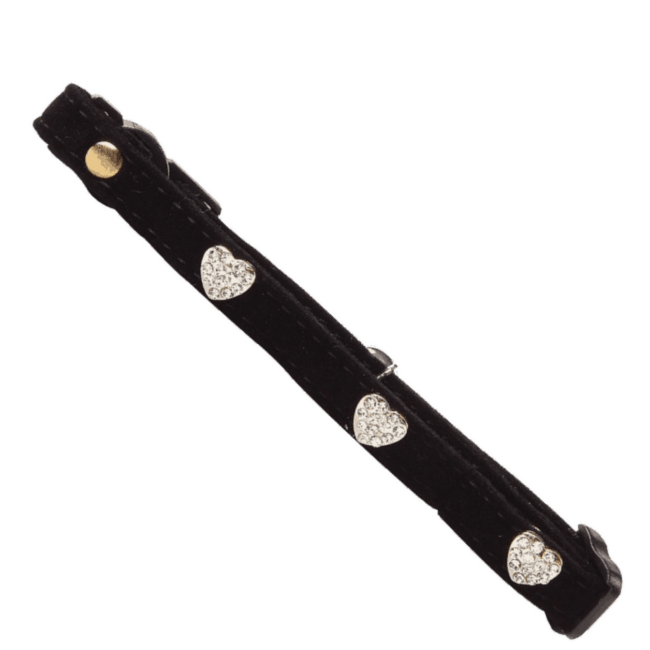Ошейник для кошек – Pawise Cat Collar, Diamond Heart, Black