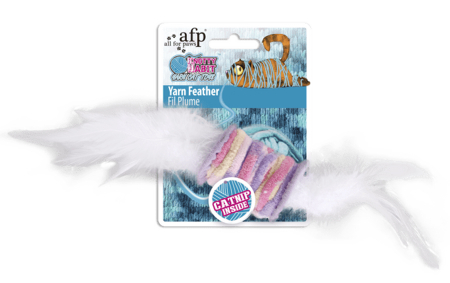 Rotaļlieta kaķiem – AFP Knotty Habit, Yarn Feather, 20 x 5 x 5 cm