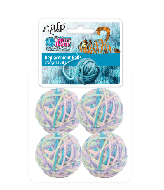 Игрушка для кошек - AFP, Knotty Habit, Replacement Balls, 4 шт.