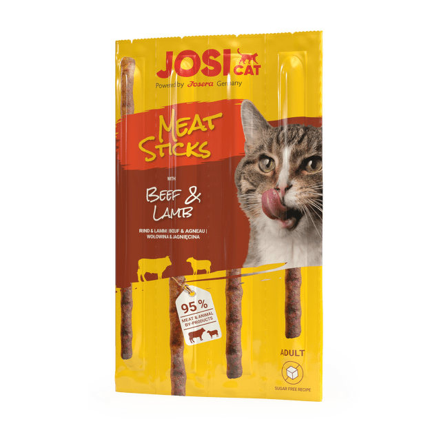 Лакомство для кошек – JosiCat Meat Sticks Beef and Lamb, 35 г
