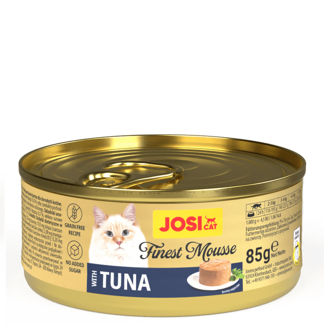 Konservi kaķiem – JosiCat Finest Mousse Tuna, 85 g