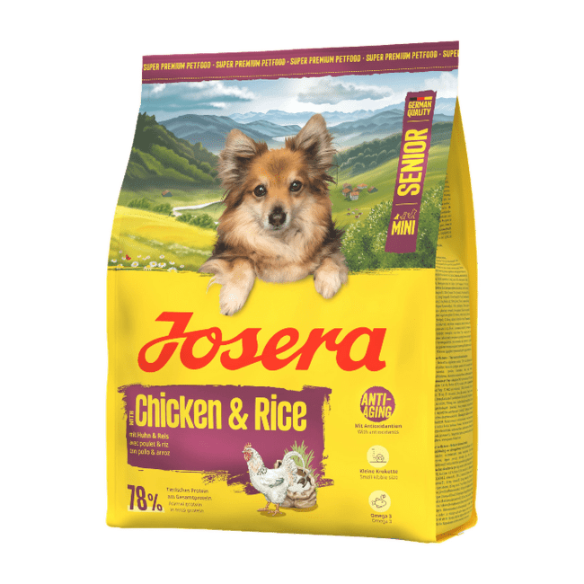 Корм для собак – Josera Mini Senior, Chicken and Rice, 900 г