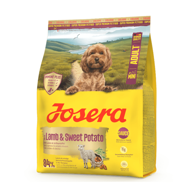 Корм для собак – Josera Mini Adult, Lamb and Sweet Potato, 900 г