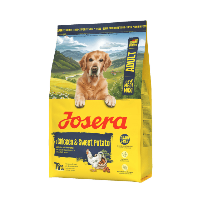 Barība suņiem – Josera Medi/Maxi Adult, Chicken and Sweet Potato, 900 g
