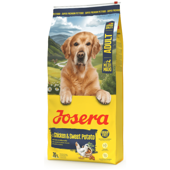 Barība suņiem – Josera Medi/Maxi Adult Chicken and Sweet Potato, 12,5 kg