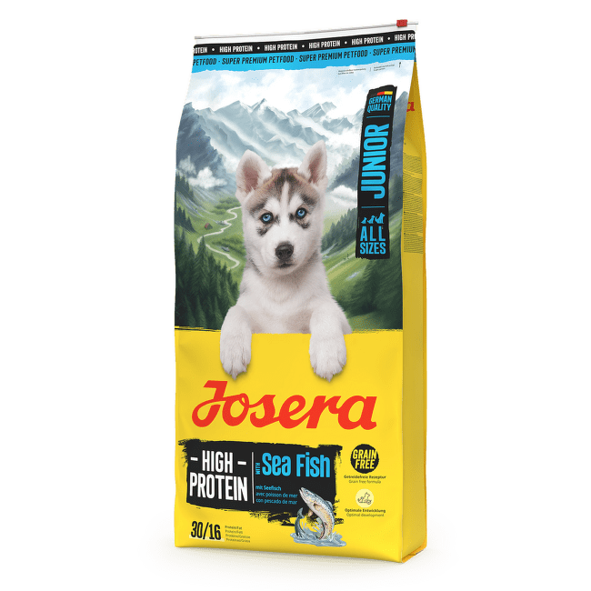 Barība kucēniem – Josera High Protein All Sizes Junior, Sea Fish, 12,5 kg