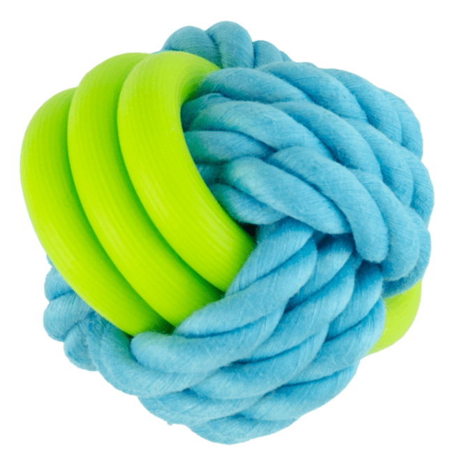 Rotaļlieta suņiem – Pawise Twins rope ball, 7 cm