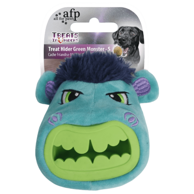 Rotaļlieta suņiem – AFP Treat Hider Green Monster, S