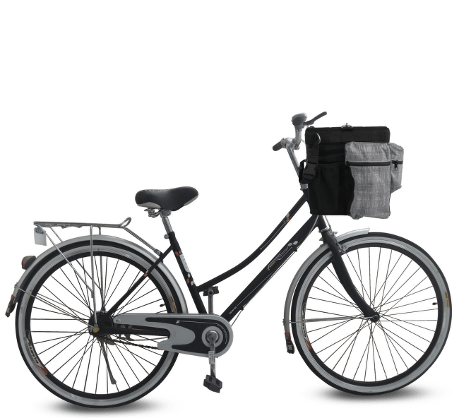 Корзина для велосипеда для собак – AFP Bicycle Delux Bag, 36 x 25 x 26 cm, grey/black
