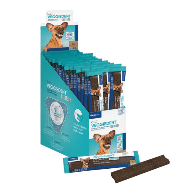 Gardums suņiem – Virbac VeggieDent FR3SH™ Dental Chew XS, 1 gab.