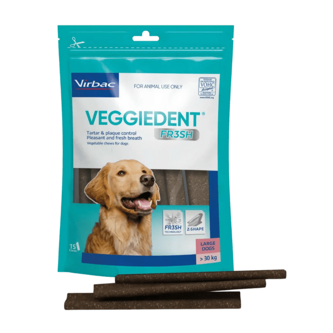 Gardums suņiem – Virbac VeggieDent FR3SH™ Dental Chews L N15, 490 g