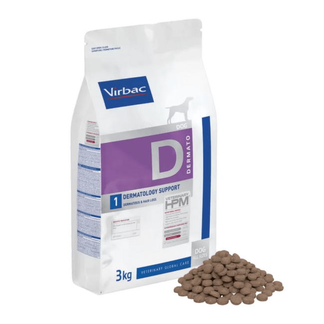 Veterinārā barība suņiem – Virbac HPM Dog Dermatology Support, 3 kg