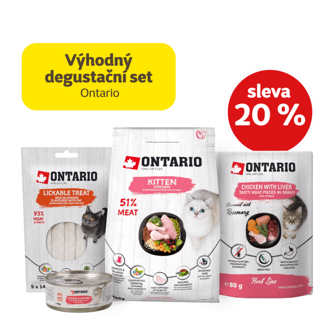 Výhodný degustační set Ontario Kitten pro koťata se slevou 20 %