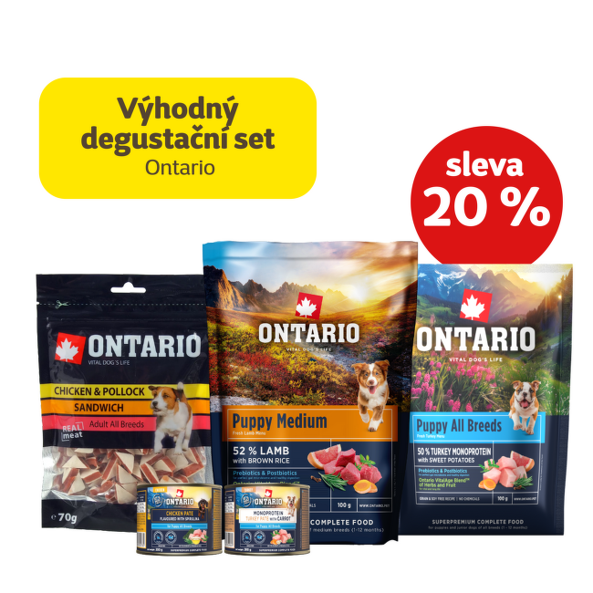 Výhodný degustační set Ontario Puppy pro štěňata se slevou 20 %