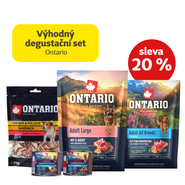 Výhodný degustační set Ontario pro velká plemena psů se slevou 20 %