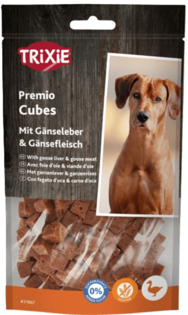 Лакомство для собак – PREMIO Goose Liver Cubes, 100 г
