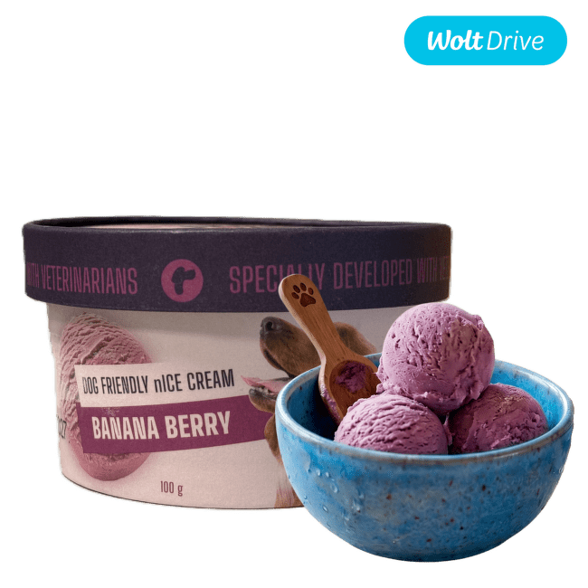 Saldējums suņiem – JOY FOR TAILS, Banana and Berry, 100 g