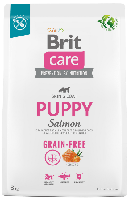 Корм для собак – Brit Care Grain Free Puppy All Breed Salmon 3 кг