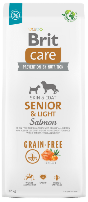 Brit Care Grain-free Senior & Light Salmon 12 kg