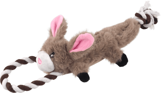 Hračka Dog Fantasy Skinneeez Králík s provazem 35 cm