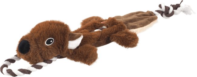 Hračka Dog Fantasy Skinneeez Veverka s provazem 57 cm