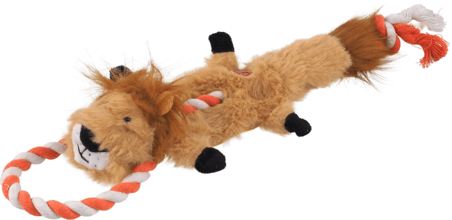 Hračka Dog Fantasy Skinneeez Lev s provazem 35 cm