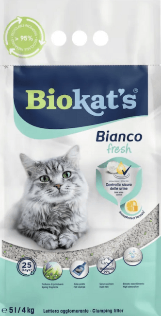 Цементирующий песок для кошачьего туалета – Biokat's Fresh Plastic Bag 5 л
