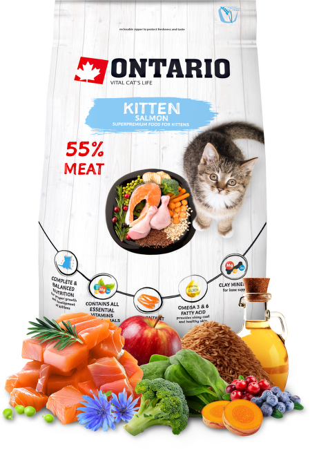 Корм для котят – Ontario Cat Kitten Salmon, 0,4 кг