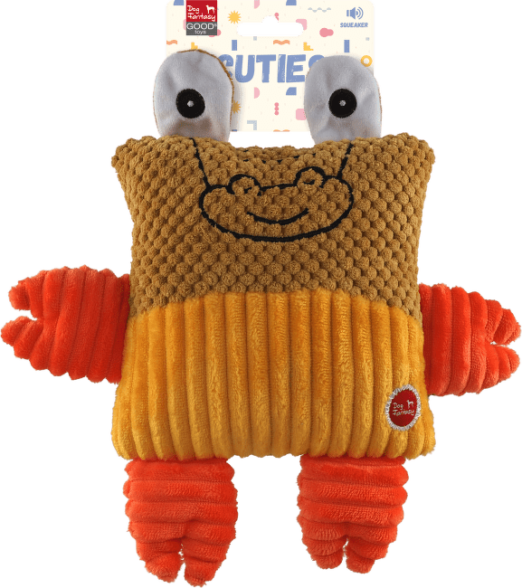 Hračka pro psy Dog Fantasy Cuties čtvercový krokodýl medový 17,5 cm
