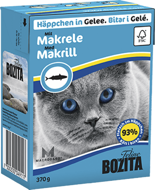 Kousky v želé BOZITA Cat s makrelou - Tetra Pak