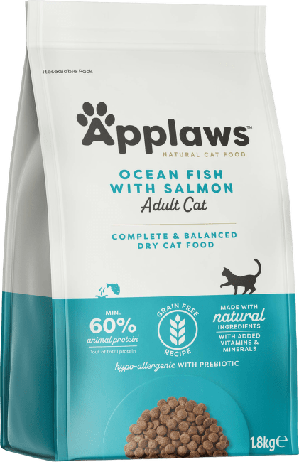 Barība kaķiem – Applaws Dry Cat, Ocean Fish and Salmon, 1,8 kg