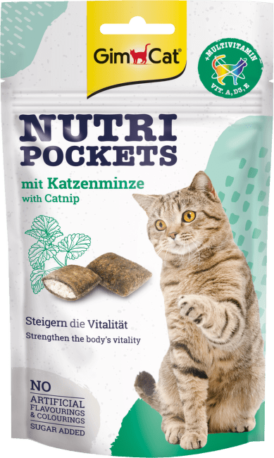 Pochoutky GimCat Nutri Pockets s catnipem 60 g
