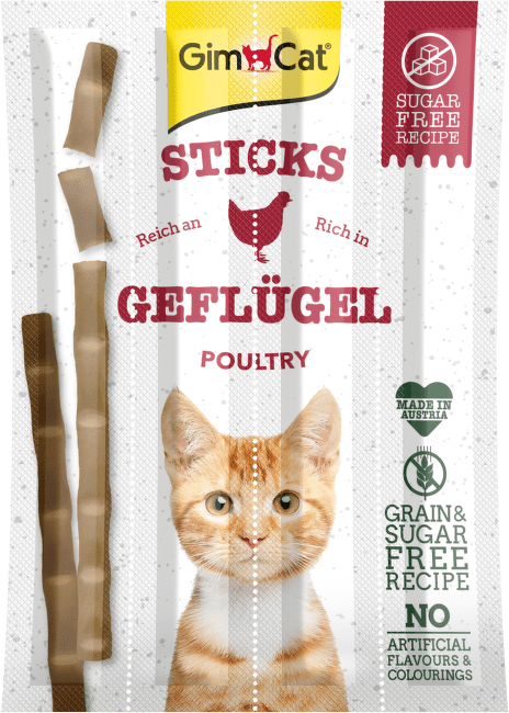 Tyčinky GimCat Sticks drůbeží 4 ks