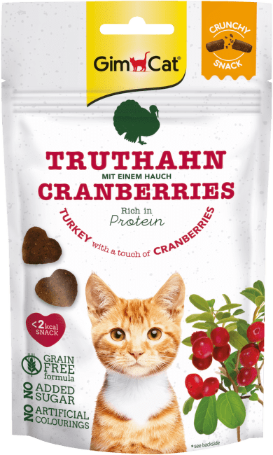 Pochoutky GimCat Crunchy Snacks krůta s brusinkami 50 g