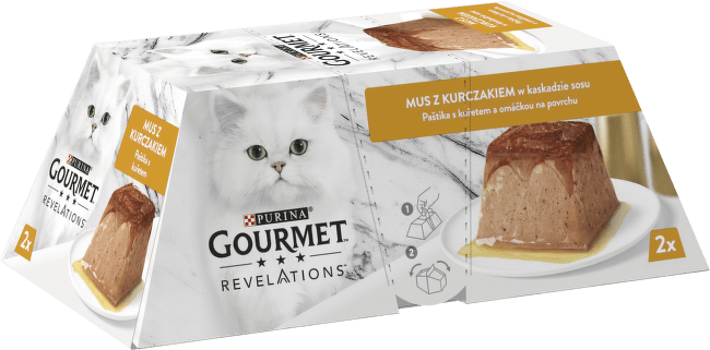 Paštika Gourmet Revelations s kuřetem a omáčkou 2×57 g
