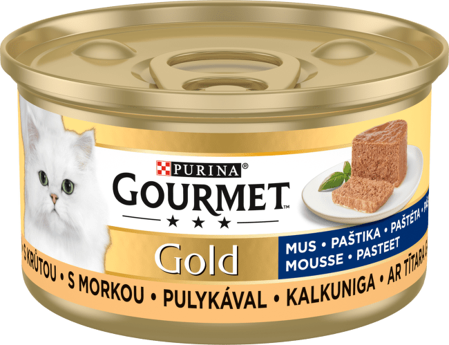 Konservi kaķiem – Gourmet Gold Pate with Turkey, 85 g