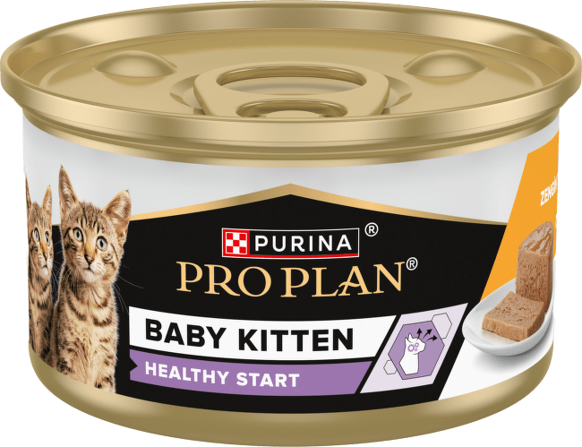 Paštika pro koťata Pro Plan Baby Kitten Healthy Start s kuřetem 85 g