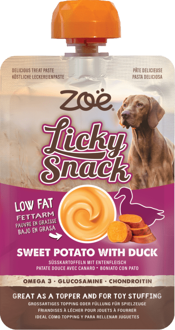 Pochoutka Zoë Licky Snack batáty s kachním masem 85 g