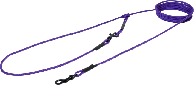 Vodítko Tamer Easylong lanové slim 2,5 m fialové