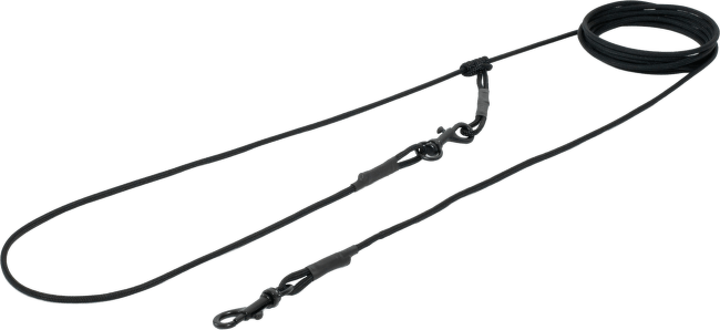 Vodítko Tamer Easylong lanové slim 2,5 m černé