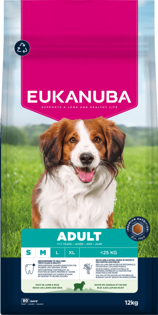 Krmivo Eukanuba Adult Small and Medium jehněčí 12kg