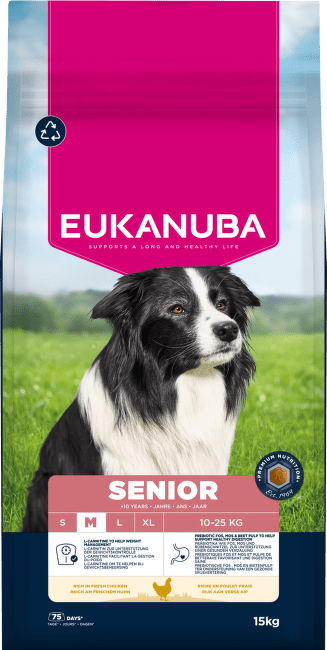 Krmivo Eukanuba Senior Medium kura 15kg