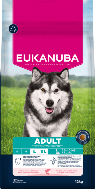 Krmivo Eukanuba Adult Large losos a ječmen 12kg