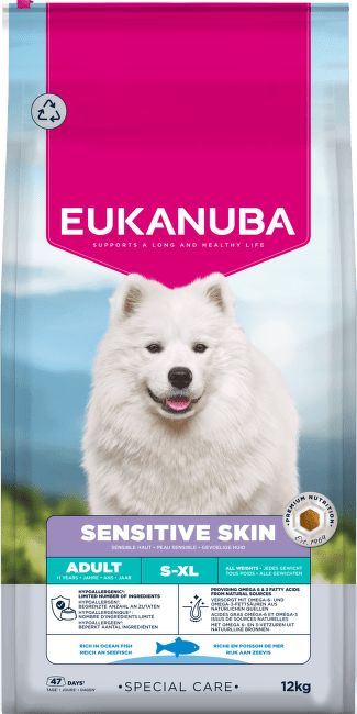 Krmivo Eukanuba Special Care Sensitive Skin Adult All Breeds 12 kg